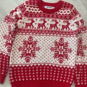 Old Navy Red and White Holiday Sweater